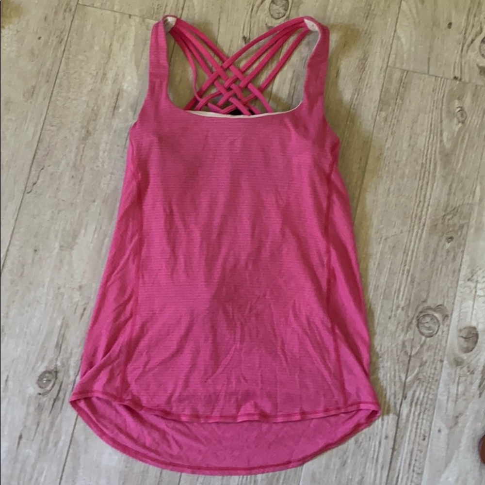 Lululemon butterfly pink top